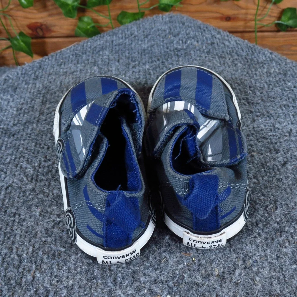 Converse Creatures Ox Toddler Boys Casual Sneakers Size T6‎ Playful Blue Gray